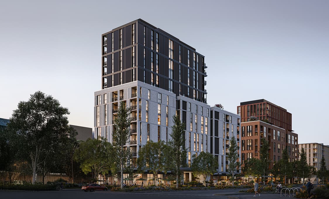 Aerial view of the home