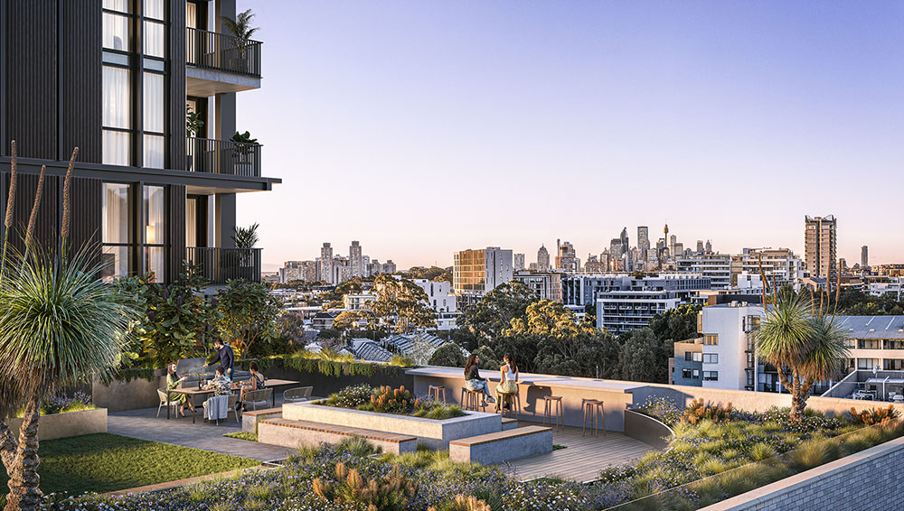 Aerial view of the home